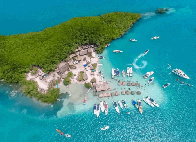tour 5 islas del rosario en bote deportivo